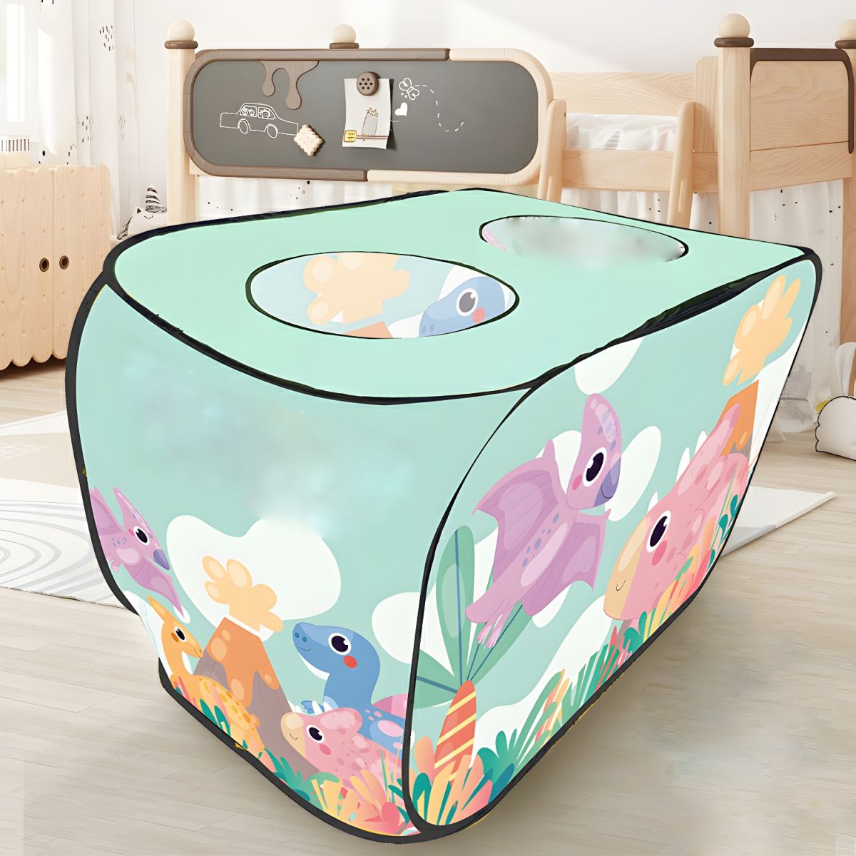 Tente de Jeu Enfant - TenteMagik™ - Tente Dinosore Vert Eau - Rigol'air