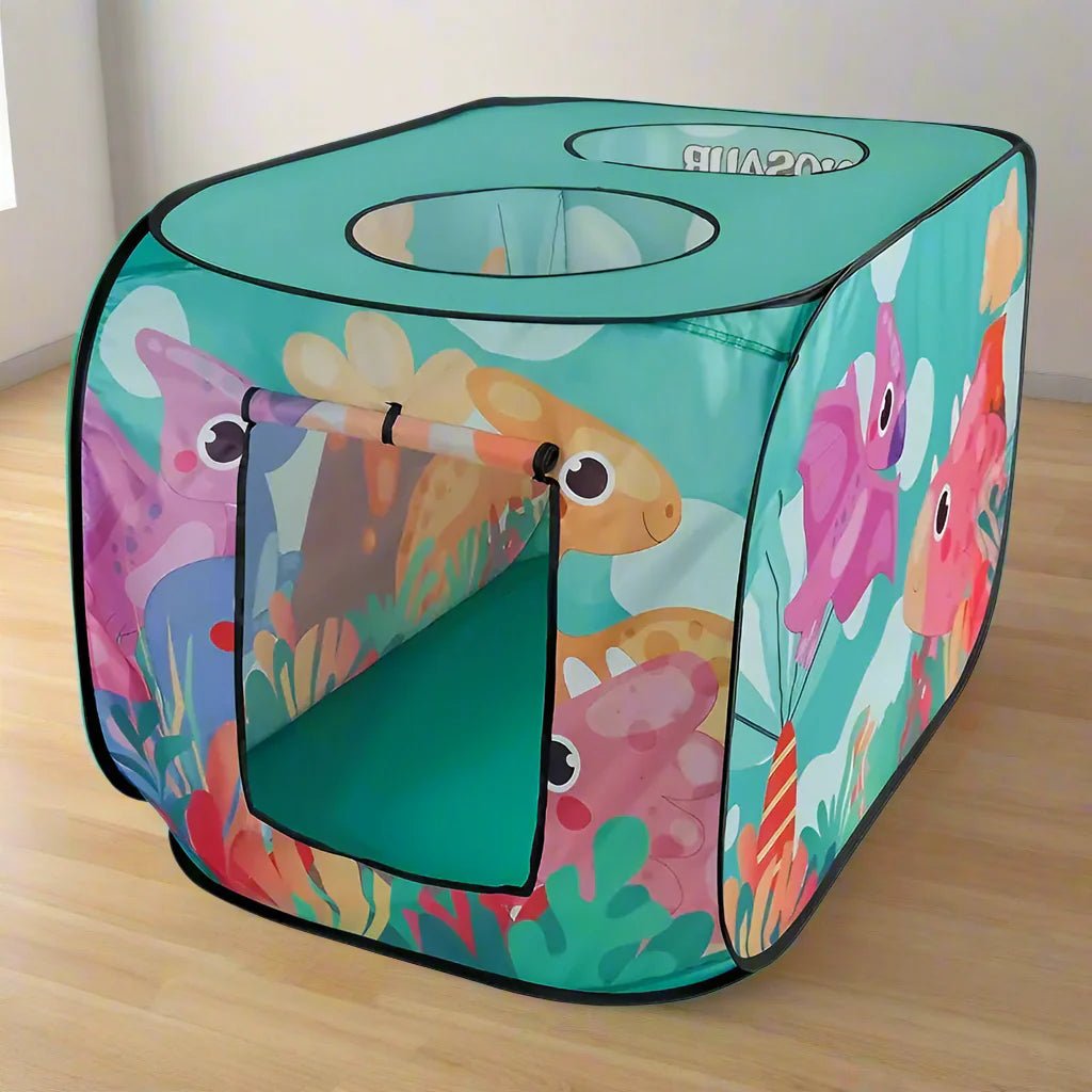 Tente de Jeu Enfant - TenteMagik™ - Tente Dinosore Vert Eau - Rigol'air