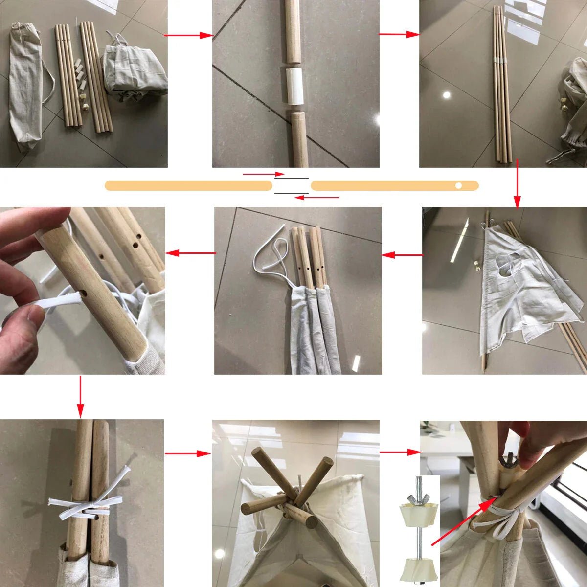 TIPI ENFANT - TipiKids™ - Blanc - Rigol'air